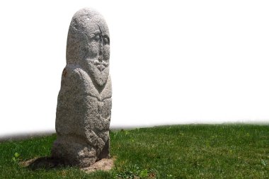 Göçebelerin antik dünyasından taş bir mezar taşı. Anıtın orijinal adı - 