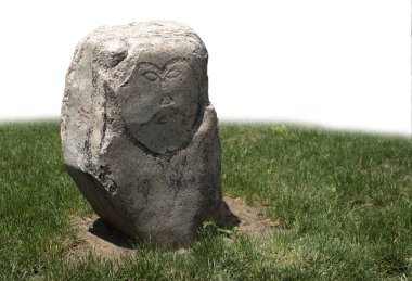 Göçebelerin antik dünyasından taş bir mezar taşı. Anıtın orijinal adı - 