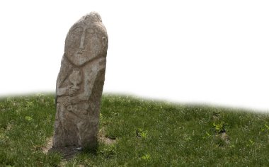 Göçebelerin antik dünyasından taş bir mezar taşı. Anıtın orijinal adı - 