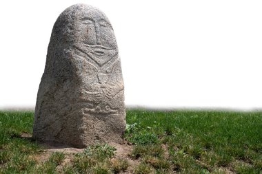 Göçebelerin antik dünyasından taş bir mezar taşı. Anıtın orijinal adı - 