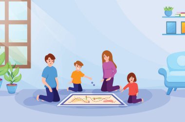 Father,Mother,daughter and son sitting on sofa,watching television together,family time,at living room