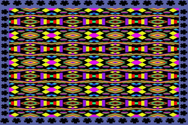 Bunte Geometrische Form Bilden Ein Muster Auf Schwarzem Hintergrund Modische — Stockvektor