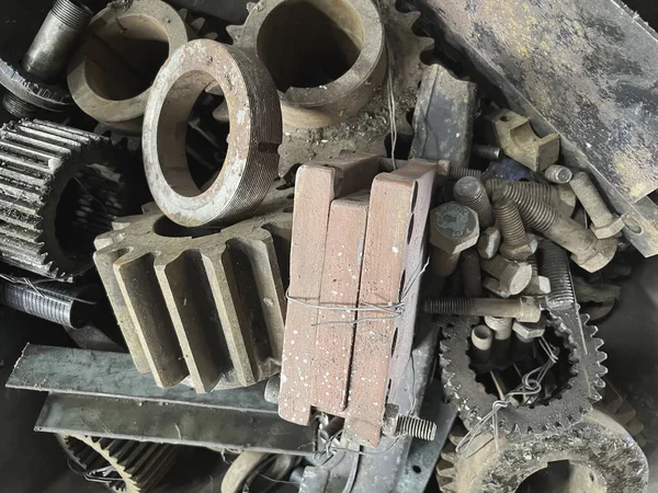 Stainless Steel Waste Junk Yard Rust Damaged Metal Parts Prepare — Stock Photo, Image