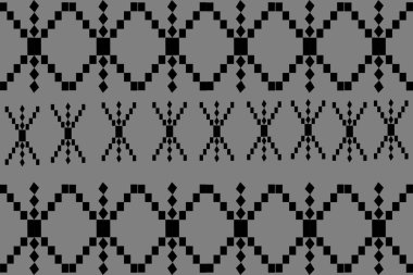 Arka plandaki dikdörtgen piksellerden güzel çizgili, basit sanat tasarımı.