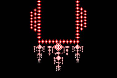 Modern yaka çizgisi geometrik şekillerden, güzel desenlerden, moda sanatları tasarımından.