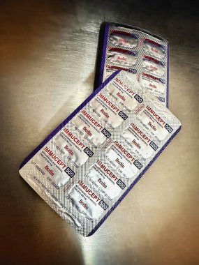 Hatya. 26 Nisan 2025 'te Songkhla. Tayland. 500 mg immucept ilaç. Önemli ilaç Mycophenolate Mofetil.Immunosuppressive drug. Oral kullanım.