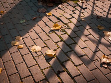 düz kaldırım fayansları. Çukurlar, güvensizlik ve risk. Yüksek kalite fotoğraf