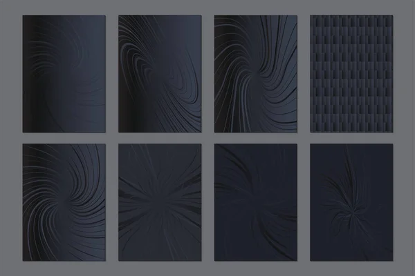 Dark Abstract Corporate Background Design Lines Šablona Luxusu Černého Přechodu — Stockový vektor
