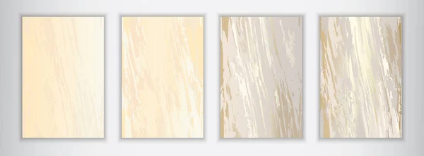 Gouden Marmeren Achtergrond Set Elegante Beige Brown Texture Collectie — Stockvector