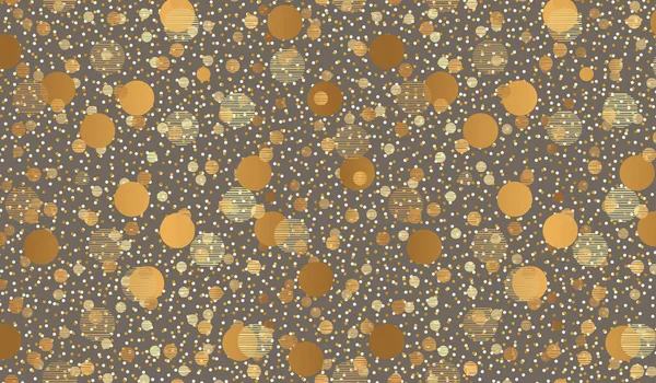 Gold Dot Fond Avec Confettis Pour Les Vacances — Image vectorielle