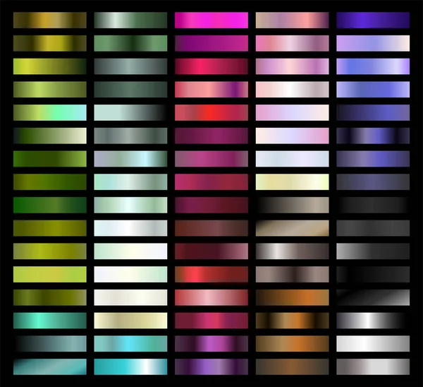 Κομψό Μέταλλο Βαθμονομημένη Συλλογή Από Κάθε Χρώμα Δείγματα — Διανυσματικό Αρχείο
