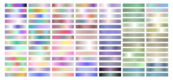 Collection Dégradé Métallique Coloré Clair Toutes Les Montres Couleur — Image vectorielle