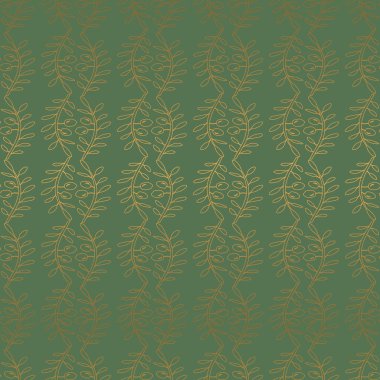 Zeytin Dalları Soyut Botanik Desen Tasarımı