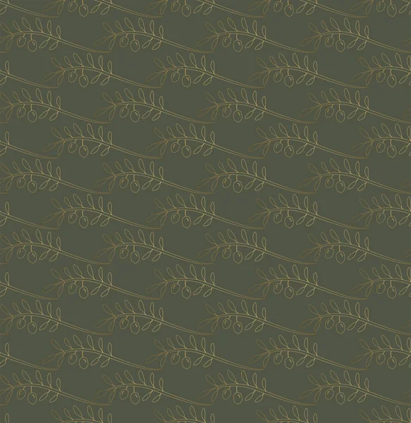 Huile Olive Abstrait Modèle Sans Couture — Image vectorielle