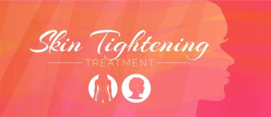 Yüz ve Vücut Cildi Sıkıştırıcı Lazer Treament Arkaplan Çizimi