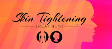 Cilt Sıkan Lazer Treament Renkli Arkaplan Çizimi