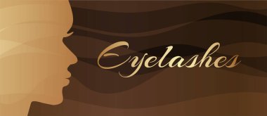 Kirpikleri Zarif Altın ve Kahverengi Arkaplan Resimleri Bir Kızla