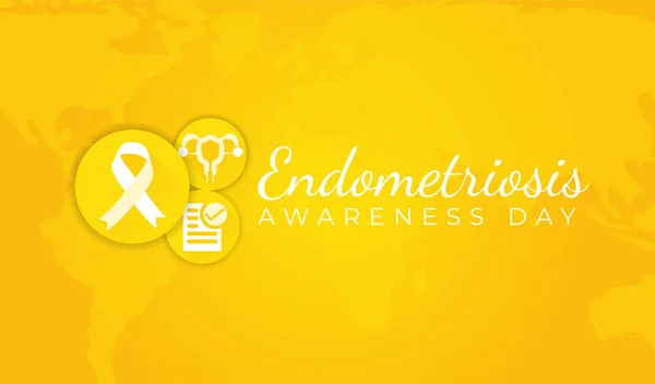 stock vector Endometriosis Awareness Day Background Illustration