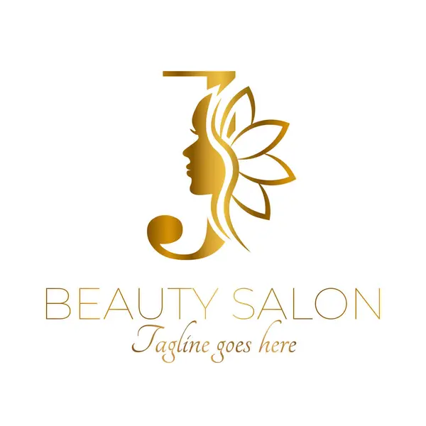 Ouro Carta Beleza Inicial Logo Design Marca Gráficos De Vetores