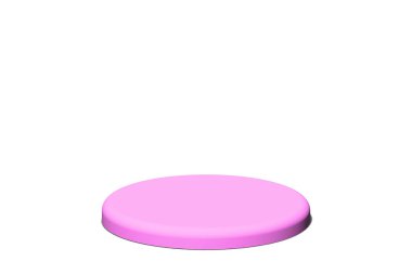 Pembe Yaya Sahnesi veya Podyum Arkaplanı 3B Görüntü 