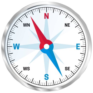 Gümüş Pusula Resimleri Beyaz Arkaplanda İzole Edildi