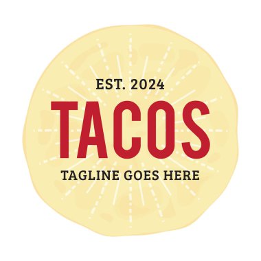 Tacos Restoranı Yuvarlak Logosu