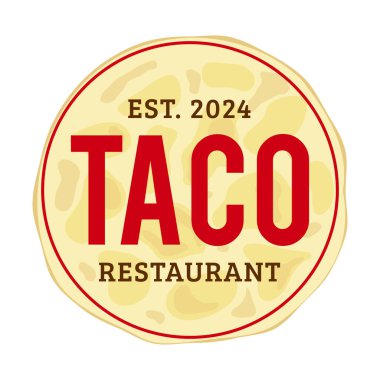 Taco veya Tortilla Restoran Logosu