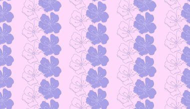Mor Çiçek Deseni Arkaplanı