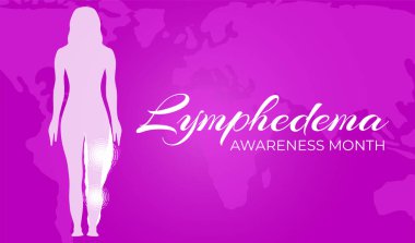 March Lymphedema Awareness Month Pink Background Illustration Banner clipart
