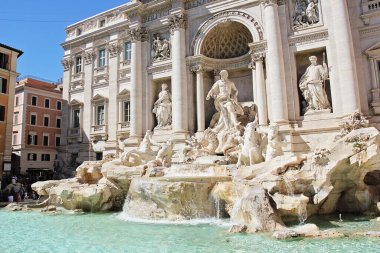 Roma, İtalya - 13 Eylül 2022: Trevi Çeşmesi, İtalya