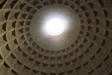 Roma, İtalya - 14 Eylül 2022: Roma, İtalya 'daki Panteon İç Daire Cupola