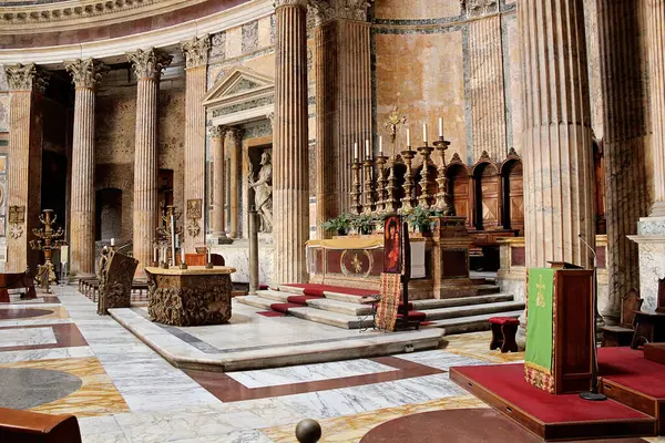 stock image Rome, Italy - September 14 2022: Altar in Pantheon Rome, Italy