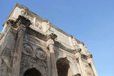 Roma, İtalya 'da Antik Roma Zaferi veya Konstantin Kemeri