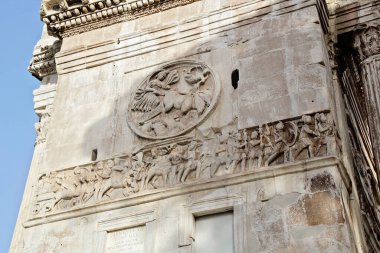 Roma, İtalya 'da Güzel Roma Zaferi veya Konstantin Kemeri Detayları