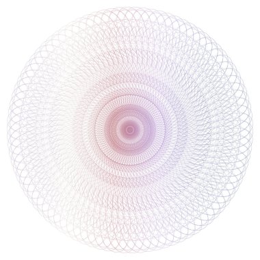 Modern Guilloche Yuvarlak Sertifikalı Filigran 