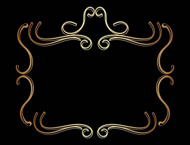 Siyah ve Altın olarak zarif Kraliyet Viktorya Biçimli Çerçeve