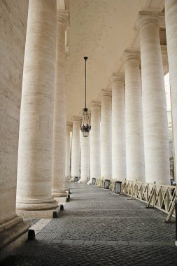 Vatican City, Vatican, September 15 2022: Colonnade at St. Peters Square in Vatican City, Rome, Italy clipart