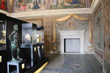 Vatican City, Vatican - September 15 2022: The Room of the Creed in Borgia Apartment of the Vatican Palace in Vatican Museums, Rome, Italy clipart