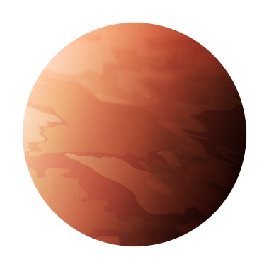 Mars Gezegeni Gerçekçi İllüstrasyon