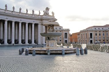 Rome, Italy - September 16 2022: St. Peter's Square and Fountain in Vatican City, Rome, Italy clipart