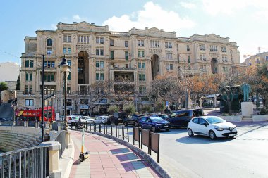 San Giljan, Malta - 20 Aralık 2022: Malta 'daki Balluta Binaları
