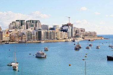 Sliema, Malta - 20 Aralık 2022: Sliema, Malta Hava Sahası