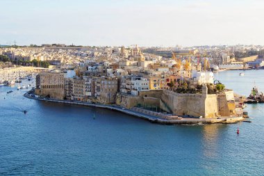 Valletta, Malta - 19 Aralık 2022: Malta 'daki Ortaçağ Adası Manzarası