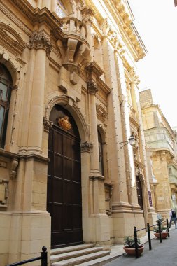 Valletta, Malta - December 19 2022: Mount Carmel Cathedral Entrance in Valletta, Malta clipart