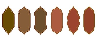 Altınla Oryantal Çerçeve veya Kenarlık Arkaplanı