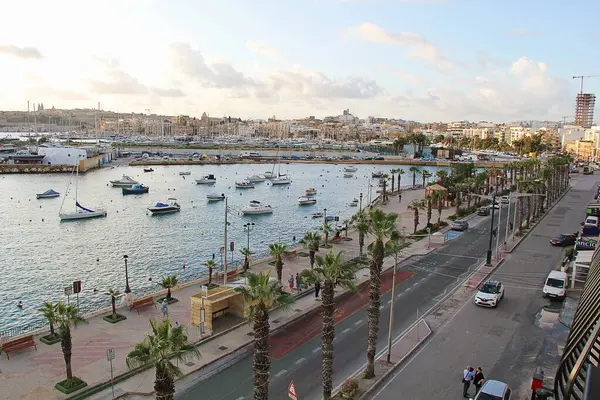 Valletta, Malta - 19 Aralık 2022: Malta Adası Havacılık Manzarası