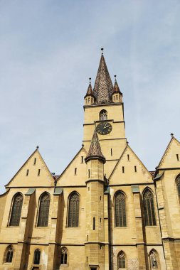 Sibiu, Romanya - 29 Eylül 2019: Sibiu Lutheran Katedrali 