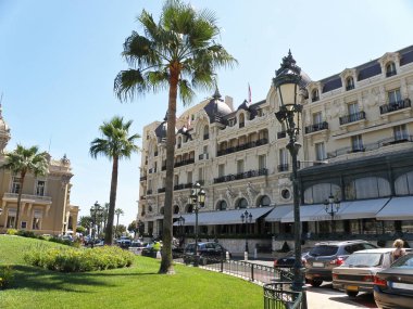 Monte-Carlo, Monako - 9 Ağustos 2012: Hotel de Paris Monte-Carlo, Monako Dış İşleri