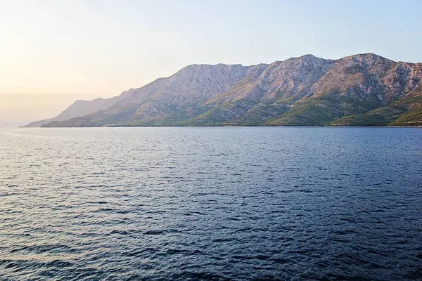 Hırvatistan Sahil Günbatımı Makarska Riviera Manzarası, Hırvatistan