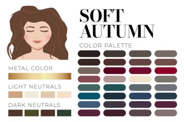 16 Mevsim Renk Analiz Sistemi için Yumuşak Sonbahar Tipi 